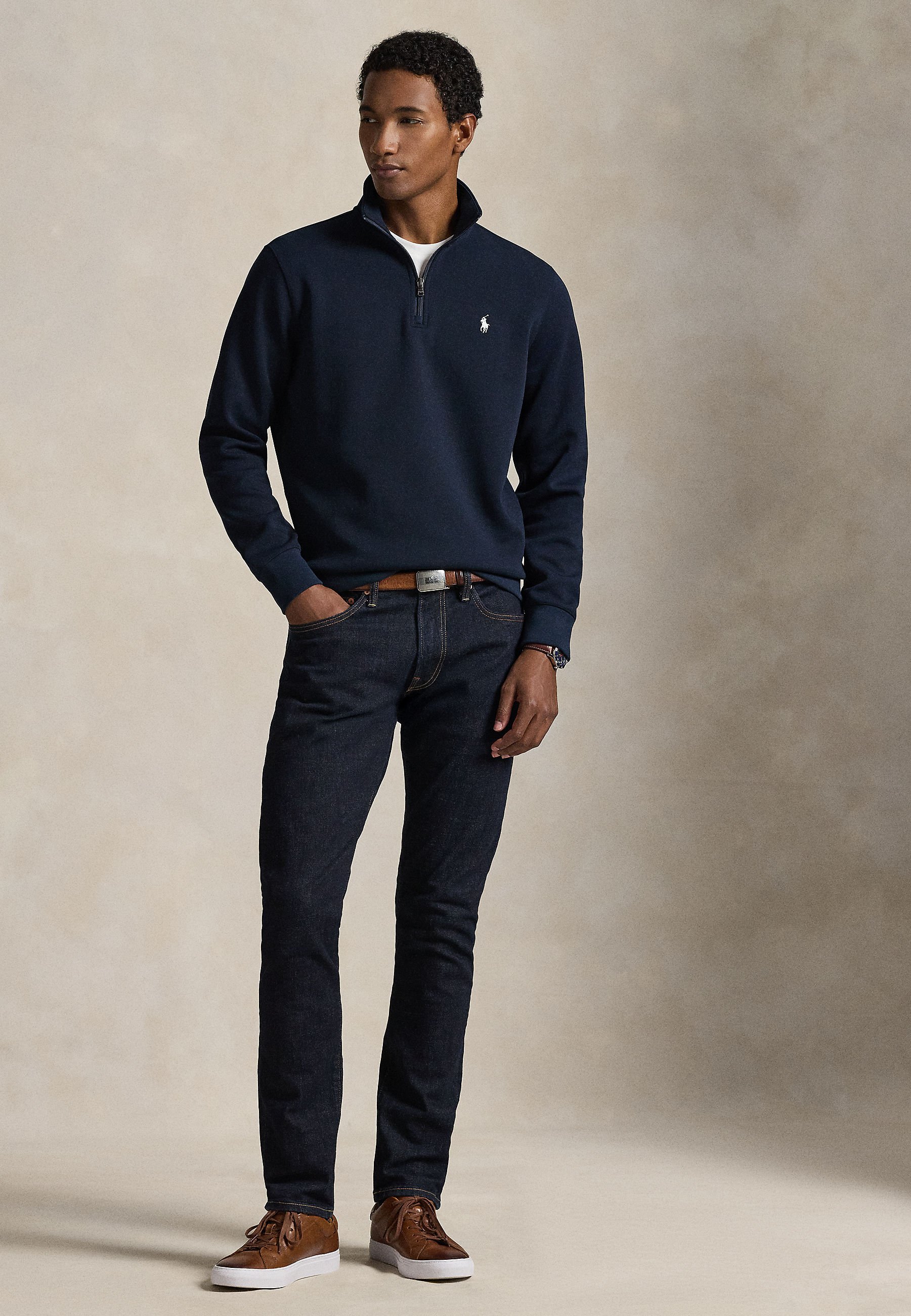 Polo Ralph Lauren DOUBLE-KNIT QUARTER-ZIP PULLOVER - Camisola