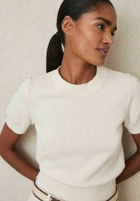 Reiss REGULAR FIT-ANITA CREW NECK  - T-shirt - bas - ivory