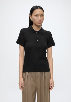 Mads Nørgaard LAYLA POLO TEE - Poloshirts - black