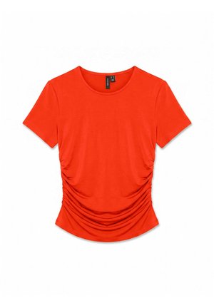 Vero Moda, TOP VMHANNA TOP - T-shirt imprimé - spicy orange