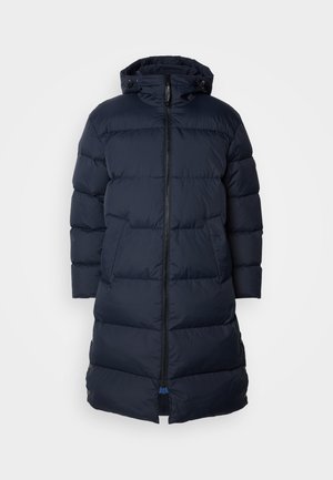 Marc O'Polo PUFFER LONG HOOD WELT POCKETS SIDE VENTS - Down coat - dark navy