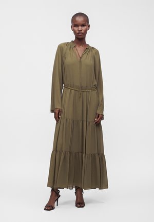 MICHAEL Michael Kors, SMOCK TIE NECK DRESS - Maxi-jurk - safari green