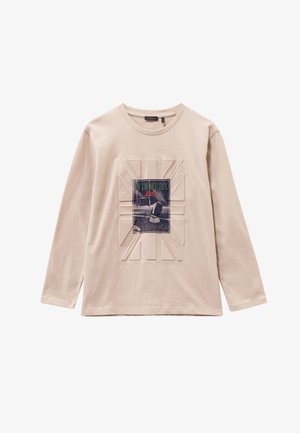 EMBOSSED FLAG - T-shirt à manches longues - beige