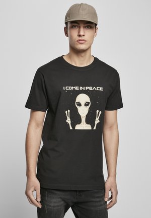 I COME IN PEACE  - Print T-shirt - black