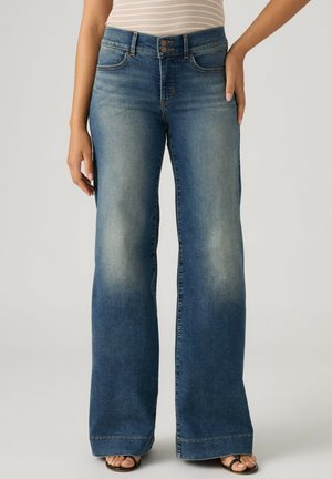Levi's®, 318 TAILORED WIDE LEG LEAVING LATE - Wide leg - leaving late - dark indigo - worn in