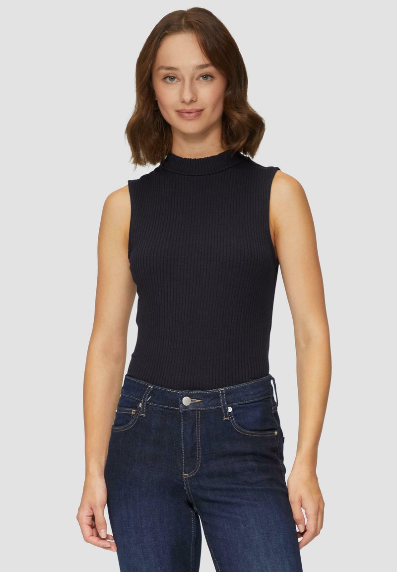 QS MIT TURTLENECK - Toppi - schwarz