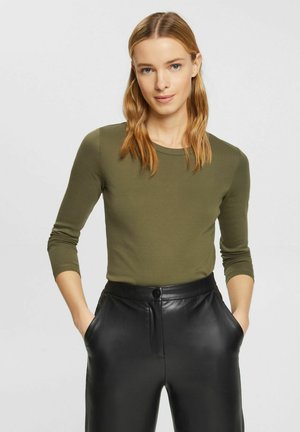 Long sleeved top - dark khaki