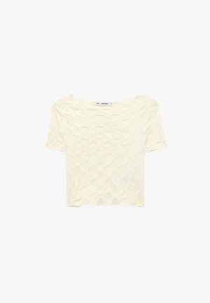Koton, CROP T-SHIRT . - T-shirts print - yellow