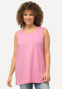 Ulla Popken LONG  CARREE-AUSSCHNITT ÄRMELLOS - Top - light pink