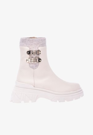 Platform ankle boots - vaniglia