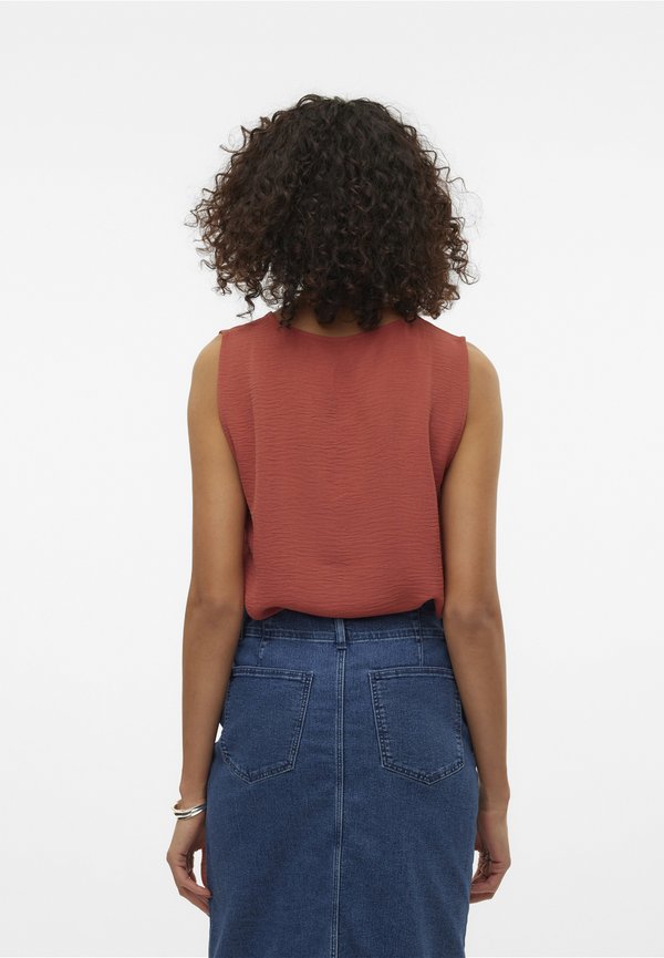 VMALVA V NECK - Blouse - marsala4