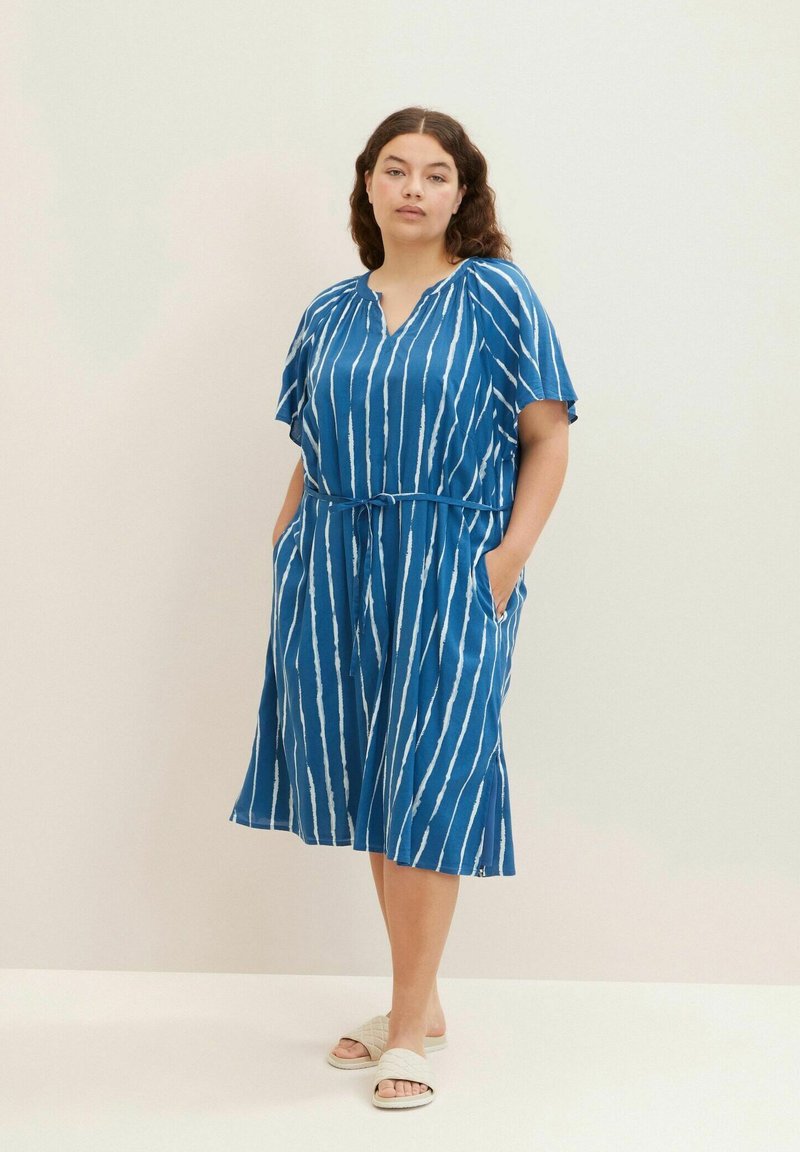 Damen Freizeitkleider | MY TRUE ME TOM TAILOR Freizeitkleid blue tiedye stripe/dunkelblau - KM71769 Damen Freizeitkleider | MY TRUE ME TOM TAILOR Freizeitkleid blue tiedye stripe/dunkelblau - KM71769