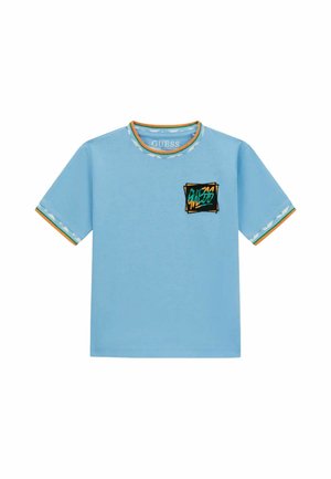 Guess, SS T-SHIRT - T-shirt con stampa - teal surf