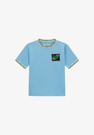 Guess, SS T-SHIRT - T-shirt con stampa - teal surf