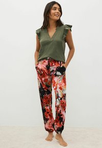Next SET - Pidžamas komplekts - khaki green floral