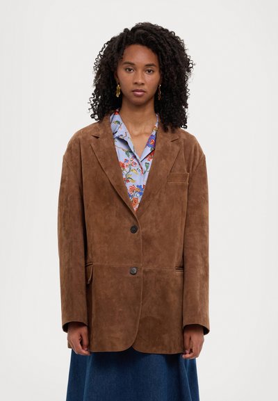 WEEKEND MaxMara OGGI - Giacca di pelle - terra