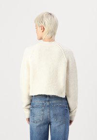 American Eagle CROPPED CREW BOW NOVELTY - Pulover - cream
