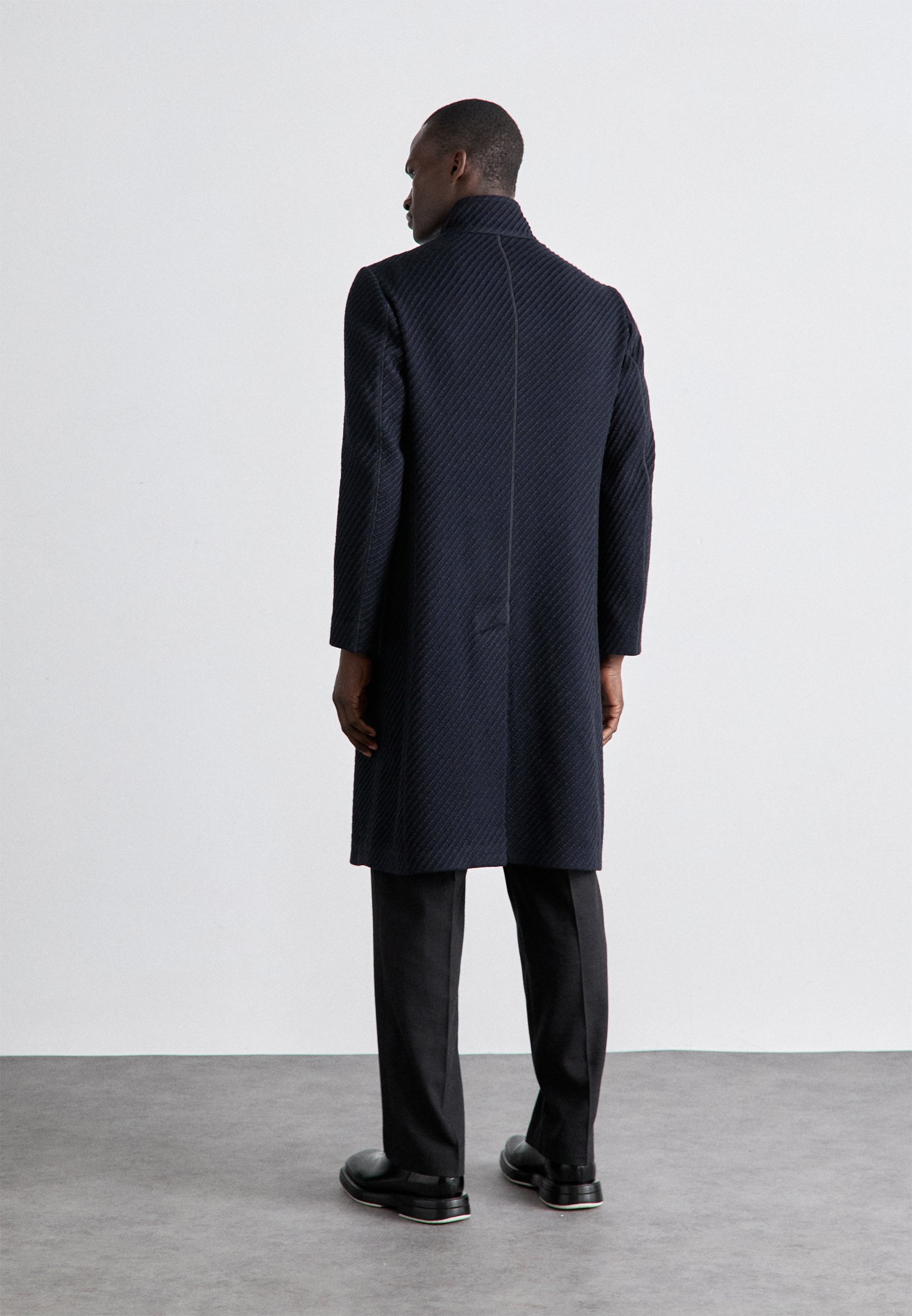 Emporio Armani COAT - Classic coat - vulcan/dark blue - Zalando.co.uk