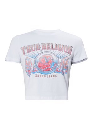 True Religion, TRUE RELIGION T-SHIRT CRYSTAL - T-shirt print - white