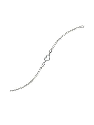 Balia FANTASIEKETTE - Bracelet - silberfarben/weiß