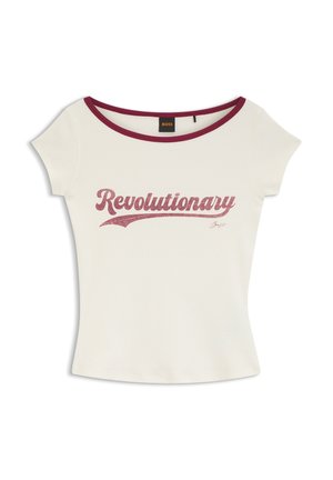 BOSS, C_ETINE_2 - Print T-shirt - open white