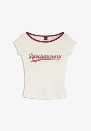 BOSS, C_ETINE_2 - Print T-shirt - open white