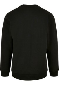 Felpa nera con maniche lunghe, scollatura rotonda e finitura testurizzata. Senza loghi o motivi visibili, vestibilità e stile standard.