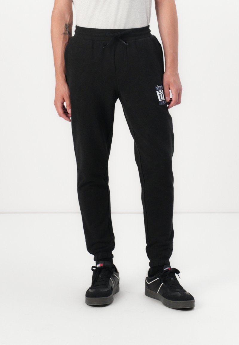 Tommy Jeans SLIM FLAG - Treningo apatinė dalis - black