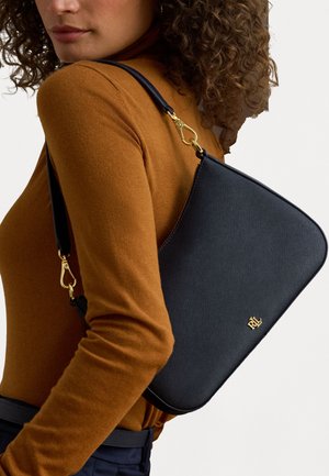 Lauren Ralph Lauren CROSSHATCH LEATHER MEDIUM DANNI BAG - Bolso de mano - refined navy