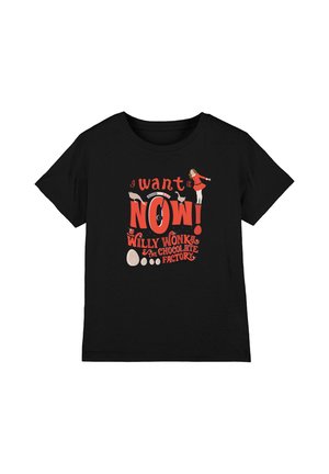 Cotton Soul, WILLY WONKA AND THE CHOCOLATE FACTORY/I WANT IT NOW UNISEX - Print T-shirt - black