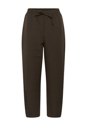Kaffe, KAMIRANA PANTS - Pantalon classique - coffee bean mini check