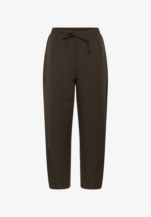 Kaffe, KAMIRANA PANTS - Broek - coffee bean mini check