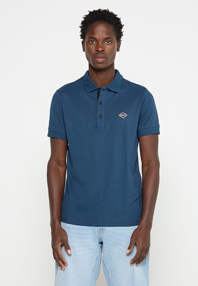 Replay Poloshirt donkerblauw