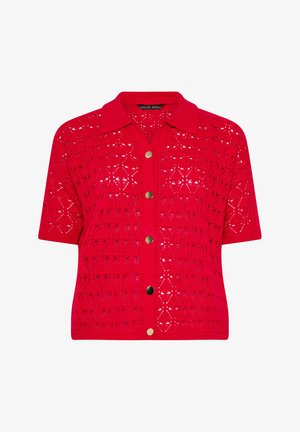 Yours Clothing, BLOUSES & SHIRTS - BLOUSES/SHIRTS - Strickjacke - dark red
