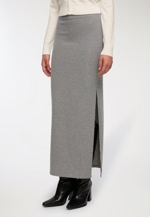 Gonna lunga - grigio medio melange