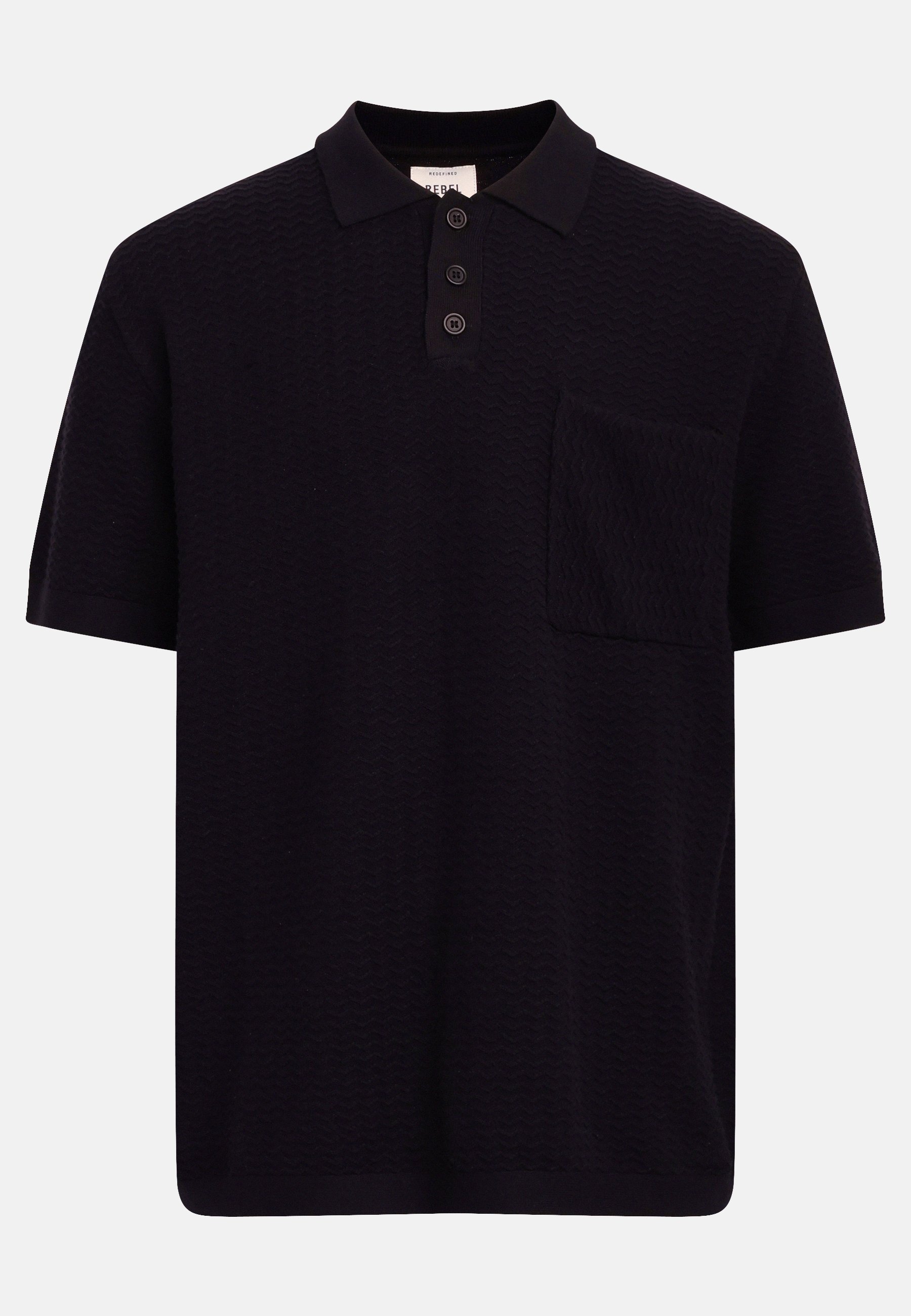 Redefined Rebel FERNANDO BOXY FIT - Polo shirt - black - Zalando.co.uk