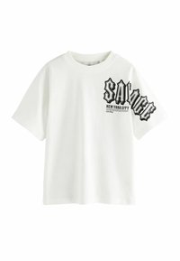 Next RELAXED FIT SHORT SLEEVE GRAPHIC STANDARD - T-shirt con stampa - white savage back print