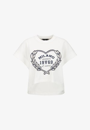 19V69 Italia, BEPPA COLLEGE - T-shirt imprimé - cream
