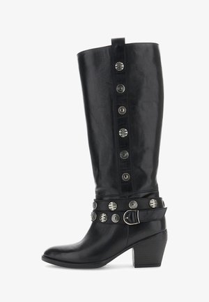 Kovbojské/motorkářské kozačky - black