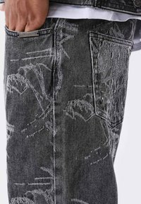 Project X Paris MOTIF VÉGÉTAL - Jeans a sigaretta - gris