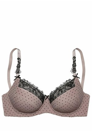 Underwired bra - taupe schwarz