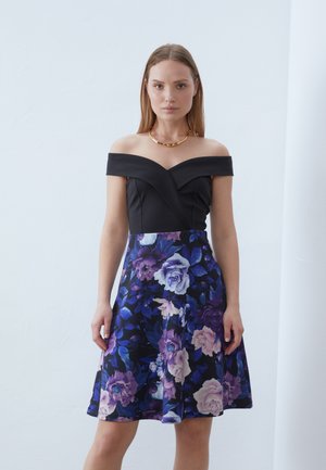 Rochie din jerseu - black/purple