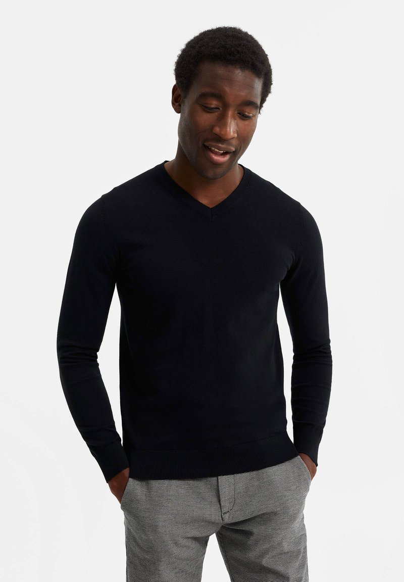 Herren Kapuzenpullover | WE Fashion Sweatshirt black/schwarz - LE16129 Herren Kapuzenpullover | WE Fashion Sweatshirt black/schwarz - LE16129