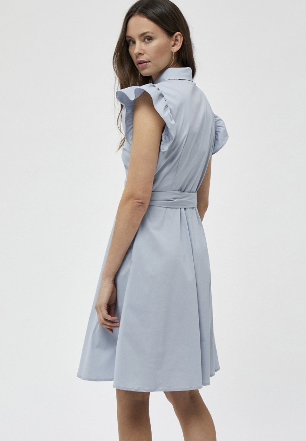 robe chemise bleu clair