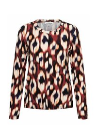 Langsleeve top met een luipaardprint in tinten bruin, crème en zwart. Gemaakt van een soepele, rekbare stof met een ronde hals.