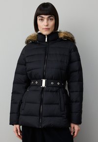 MICHAEL Michael Kors TRIMMED BELTED JACKET - Casaco de inverno - black