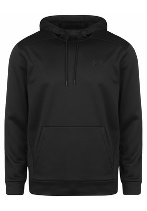 Čierna mikina s kapucňou vyrobená z jemného materiálu. Obsahuje veľkú prednú kapsu, šnúrky na kapucni a decentné branding na hrudi. Hladká textúra.