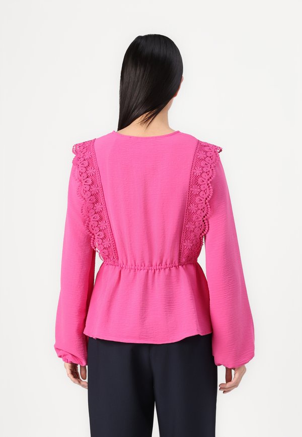 ONLMETTE PEPLUM DETAIL - Blouse - raspberry rose4