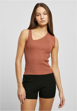 Urban Classics DAMEN ASYMMETRIC  - Top - terracotta