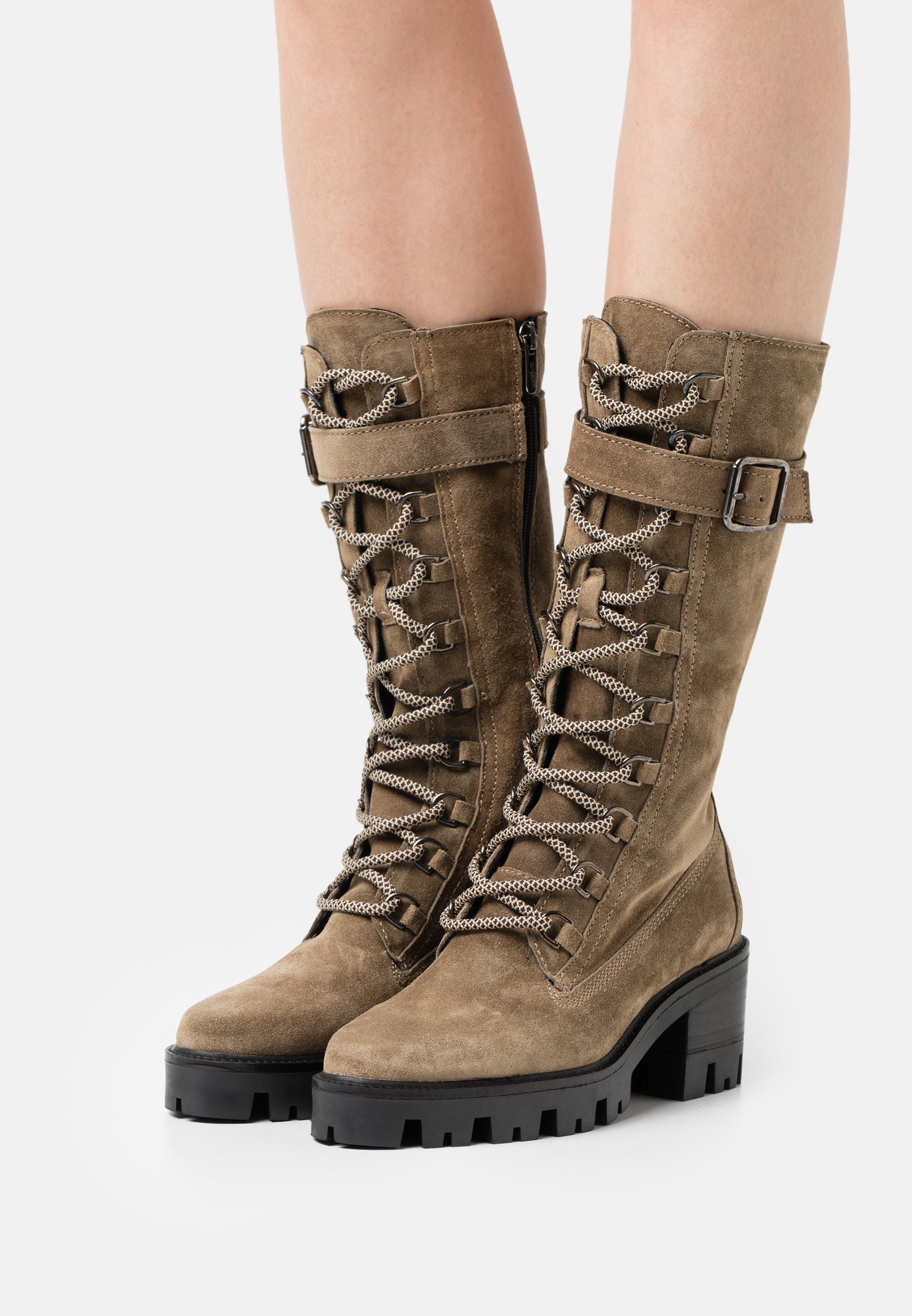 Alpe AMELI - Botas con cordones - kaki/caqui - Zalando.es